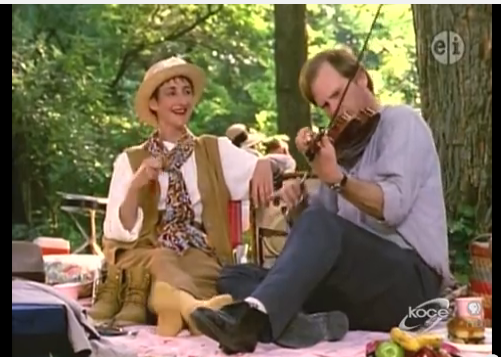 Looks like there's a love triangle forming between Wanda, Mr. Laszlo, and the fiddle.